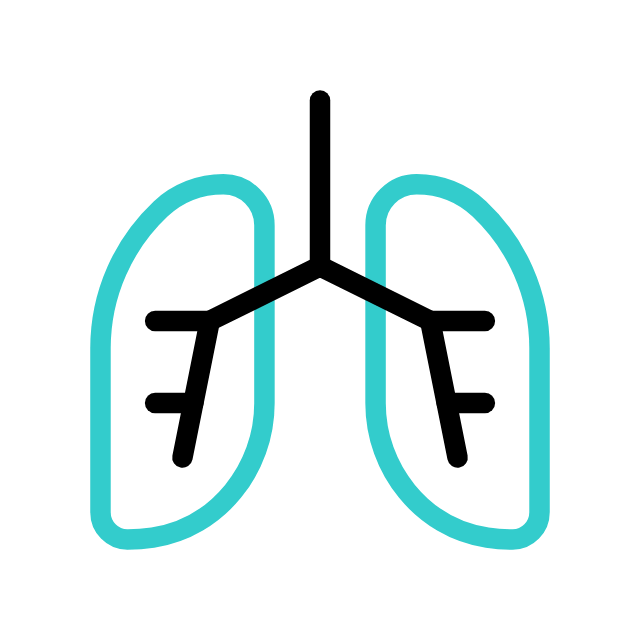 Animated icon representing Pulmonology department